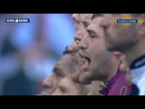 English National Anthem - England v Wales 9th March 2014
