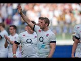 Chris Robshaw dives over for 7th English Try from Ford break - Italy v England 15th March 2014