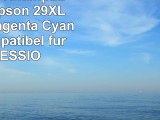 HaloFox 4 Tintenpatronen für Epson 29XL Schwarz  Magenta  Cyan  Gelb Kompatibel für