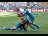 Magnificent Mike Brown Try from Burrell offload - Italy v England 15th March 2014