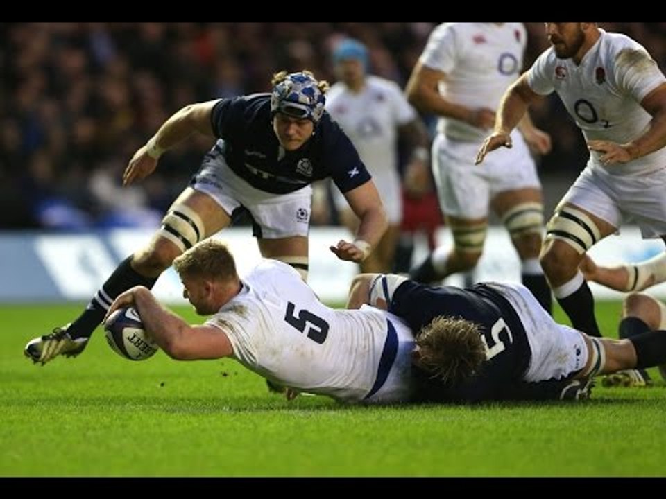 George Kruis Scores England's first try | RBS 6 Nations