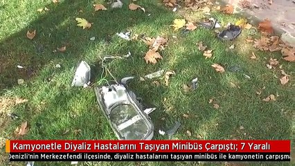 Kamyonetle Diyaliz Hastalarını Taşıyan Minibüs Çarpıştı: 7 Yaralı