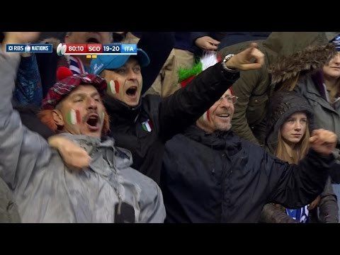 Amazing Scenes in BT Murrayfield following Italy win, Scotland v Italy, 28th Feb 2015