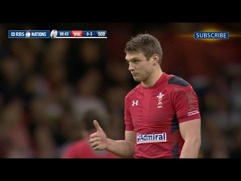 Dan Biggar 1st Penalty - Wales v Scotland 15th March 2014