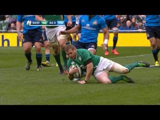 Sean Cronin hits the line at pace to score! | RBS 6 Nations