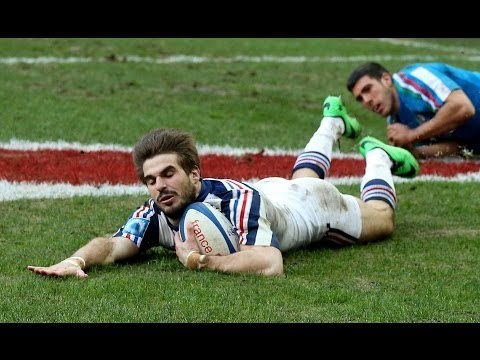 French flair as Hugo Bonneval scores a Try on his debut - France v Italy 9th February 2014