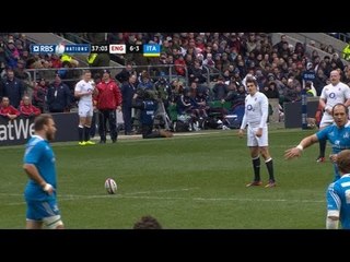Toby Flood Penalty Extends England's Lead,  England v Italy 10 March 2013