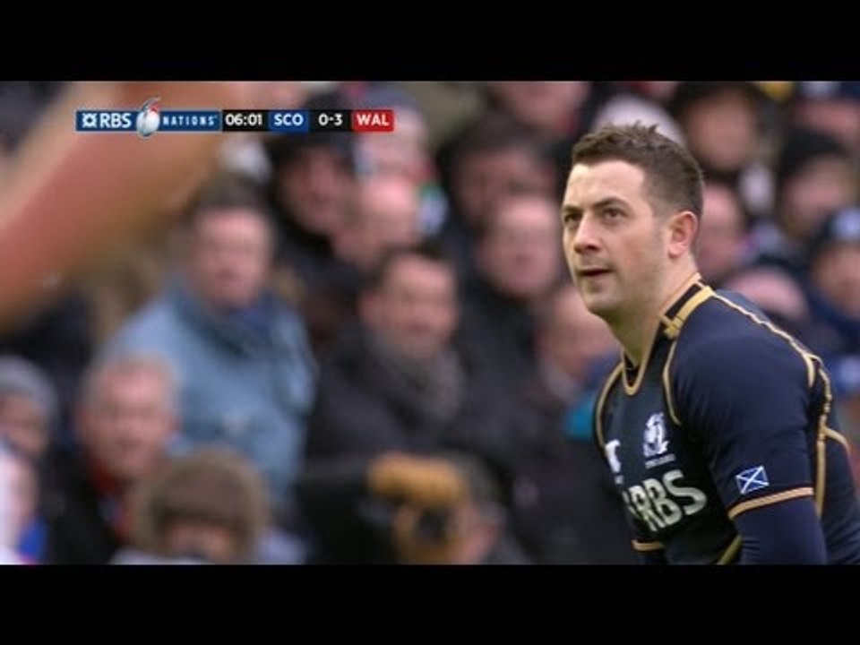 Greig Laidlaw Levels the Score, Penalty Scotland v Wales 09 March 2013