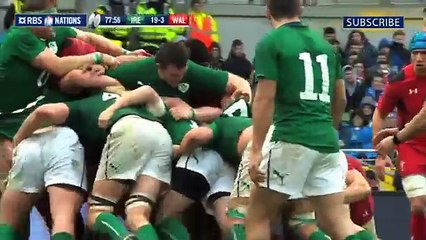 Paddy Jackson Try - Ireland v Wales 8th February 2014