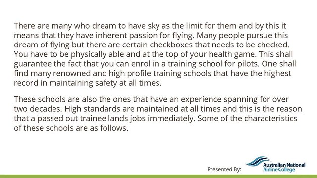 Any Australia Aviation Academy Trains Budding Talents To Be Successful Pilots