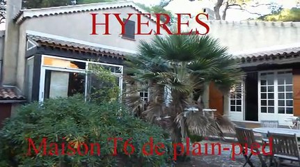 vente maison T6 Hyeres proche plages et port