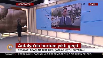 Antalya'da hortum yıktı geçti!