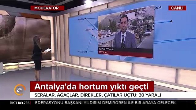 Antalya'da hortum yıktı geçti!