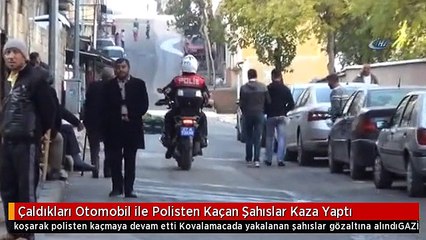 Çaldıkları Otomobil ile Polisten Kaçan Şahıslar Kaza Yaptı