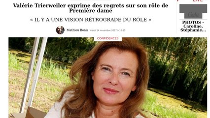 Valérie Trierweiler n'a toujours pas digéré son passage à l'Elysée