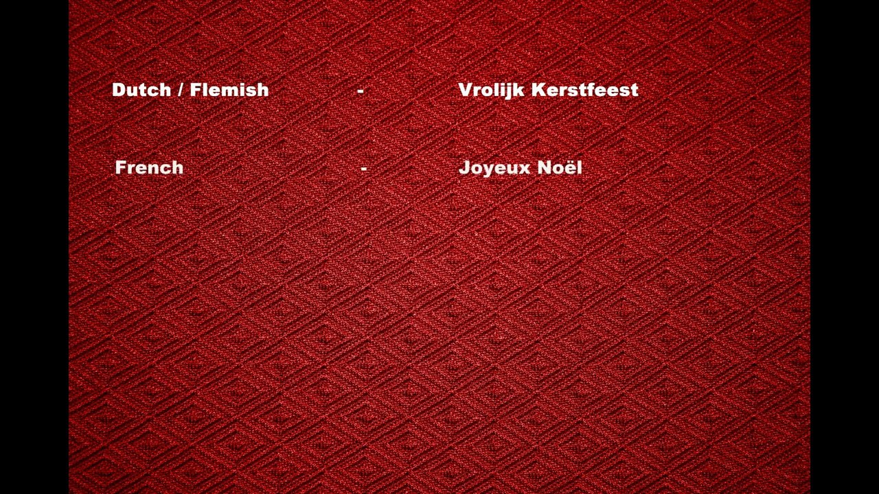 how to say merry christmas in belegium