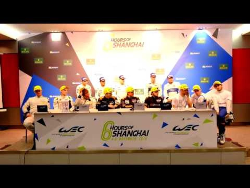 Post Race Press Conference - Class Winners LMP1-P/LMP2/LMGTE-Pro/LMGTE-Am - 6 Hours of Shanghai