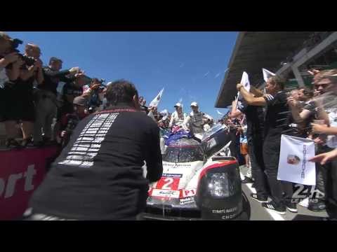 Festivities at Porsche Camp after their #2 won the 24 Hours of Le Mans