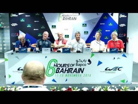 Pre-Event Press Conference LMP1 - 6 Hours of Bahrain 2016