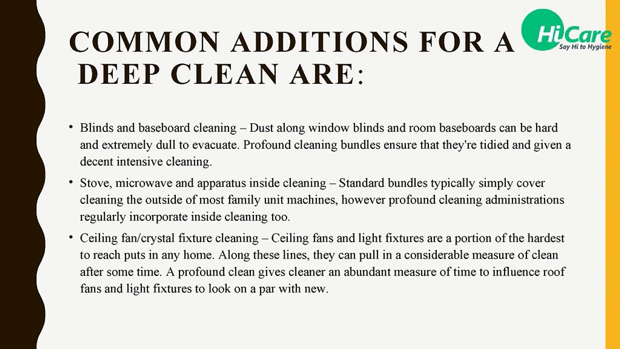 Deep cleaning services