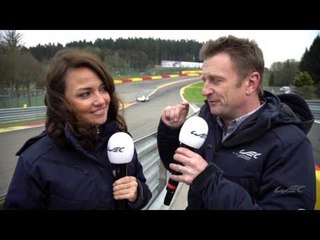 Louise Beckett and Allan McNish at Eau Rouge