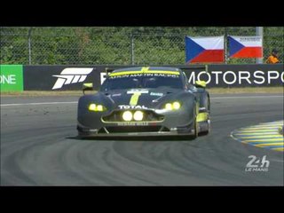 Slo mo images of 4 category 24 Hours of Le Mans winners