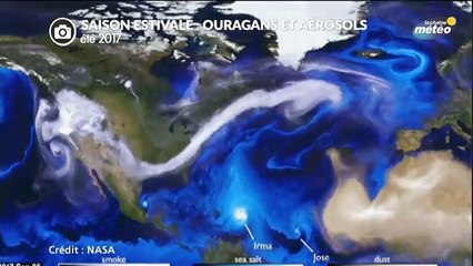 Fumée, sable et ouragans : spectaculaire animation satellite