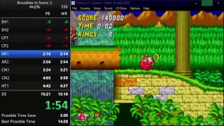 Knuckles in Sonic 2 Any% Speedrun: 15:11 any% SS