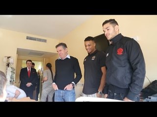 Ben Arfa, Plea et Puel en visite à l'hôpital l'Archet