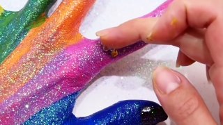 Learn Colors Peppa Pig and George SURPRISE. Learning video for kids and finger family body paint DIY