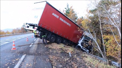 Accident de camion sur la RN102 à Saint-Georges-d'Aurac (43)