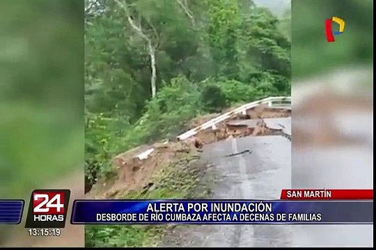 San Martín: desborde de río Cumbaza afecta a decenas de familias