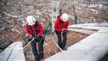 The tile by tile examination of the Cathedral of Florence begins