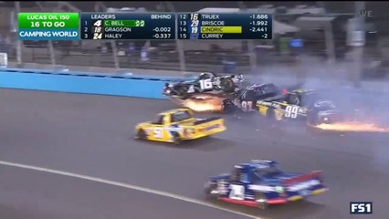 Truex Little Sargeant Big Crash 2017 Nascar Truck Series Phoenix