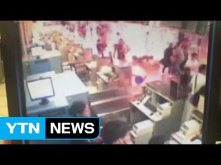 상하이 푸둥공항 폭발물 폭발해 5명 부상 / YTN (Yes! Top News)