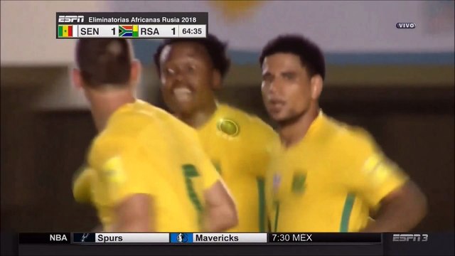 1-1 Percy Tau Goal FIFA WC Qualification CAF R3 Group D - 14.11.2017 Senegal 1-1 South Africa