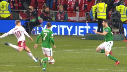 Qualifications Coupe du Monde 2018 - Irlande / Danemark - Triplé d'Erisken qui martyrise une nouvelle fois la lucarne