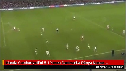 İrlanda Cumhuriyeti'ni 5-1 Yenen Danimarka Dünya Kupası Biletini Kaptı