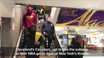 LeBron, Cavaliers cram onto NY subway en route to game vs Knicks