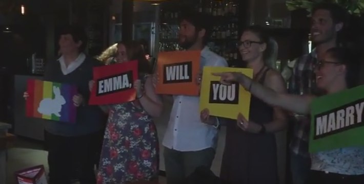 Friends Help Yes Campaigners With Proposal Night Ahead of Survey Results