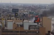 Fire Burns on Chicago Chocolate Factory's Roof