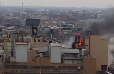 Fire Burns on Chicago Chocolate Factory's Roof
