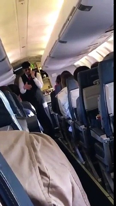 Delta Airlines Flight Attendant Raps Pre-Flight Safety Instructions