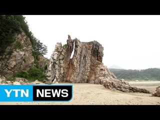 지층이 세로로 서 있는 대청도 '농여 해변' / YTN (Yes! Top News)