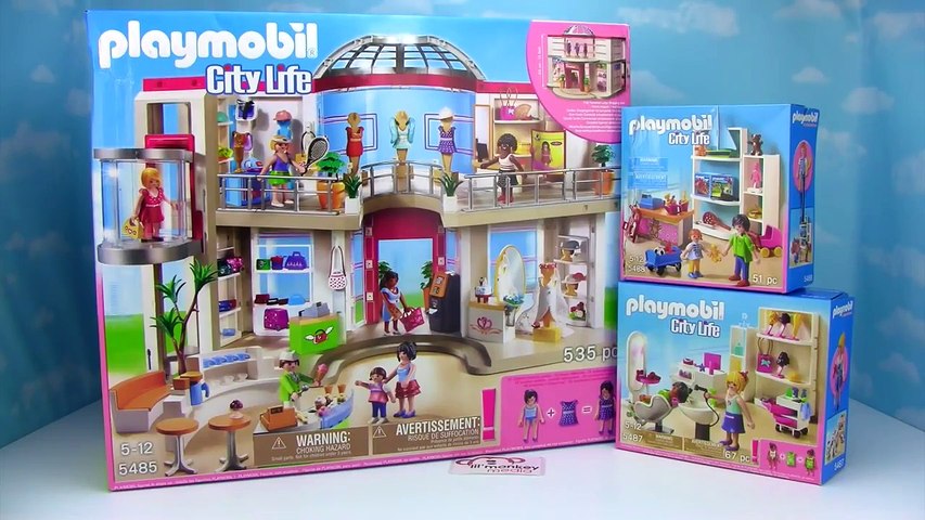 Playmobil Furnished Shopping Mall with Extension, Beauty Salon and Toy  Store Add-on Sets! - video Dailymotion