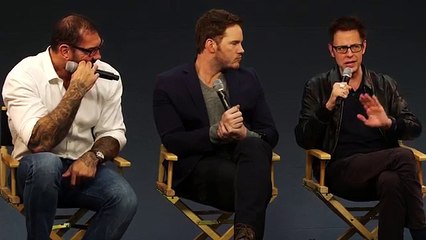 Guardians of the Galaxy Cast Interview with Chris Pratt, Dave Bautista and James Gunn