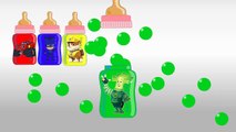 Learn Colors With Baby Milk Bottles PJ MASKS Blaze Learn Colors For Children Toddlers and Babies