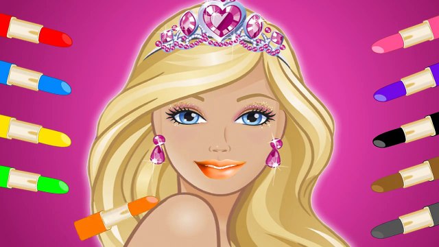 Learn Colors with Barbie Lipstick Finger Family Song Children Toddlers Baby Learning Colors for Kids