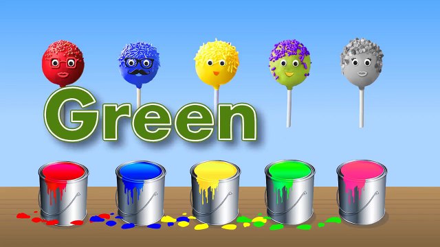 Learn colors with Lollipops Cake Pops Painting Colors Learn Finger Family Kids Song Nursery Rhymes