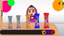 Learn Colors with Masha and Chocolates Soccer Balls WOODEN HAMMER Cartoon for Kids Toddlers Babies(1)